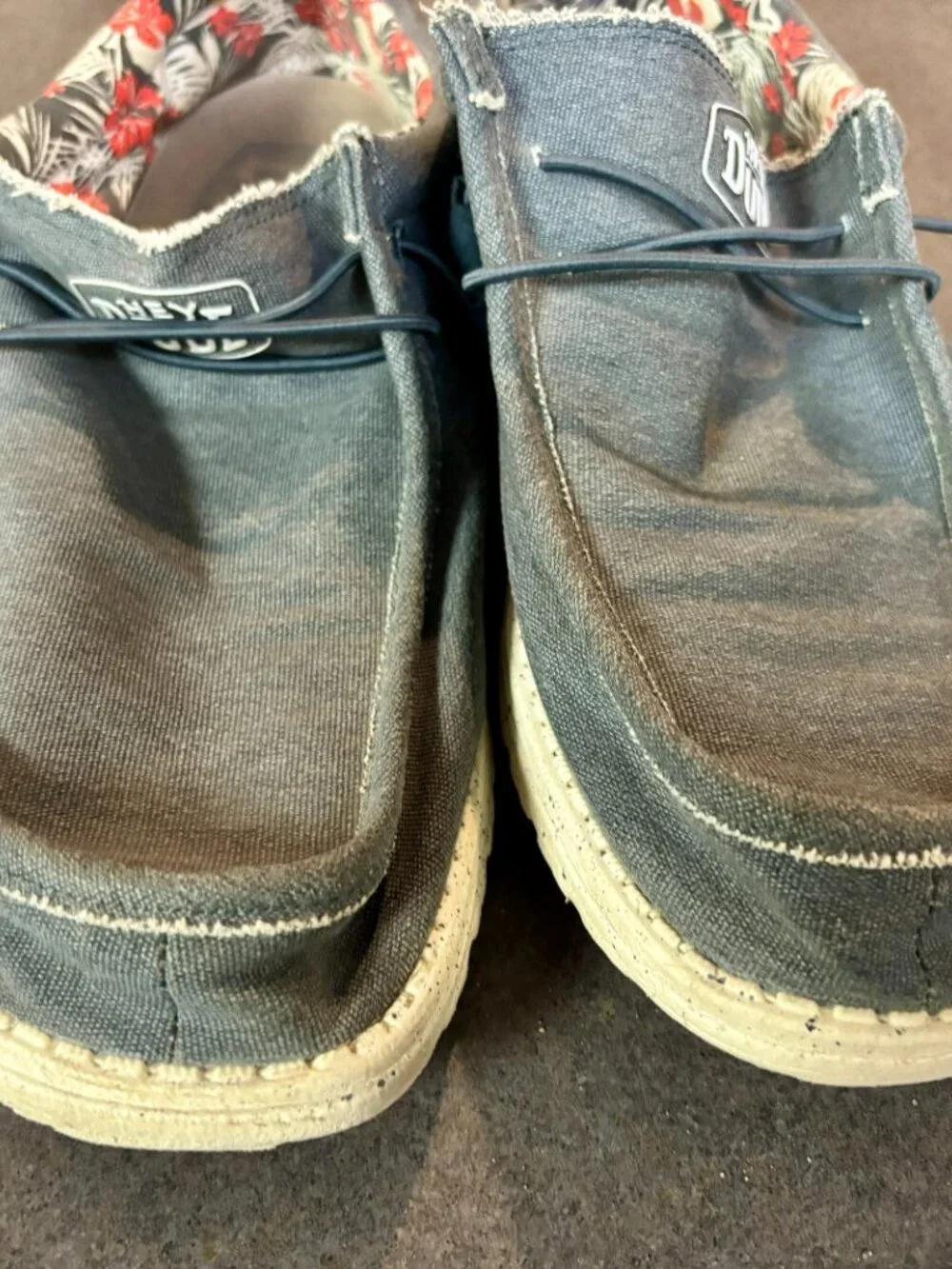 ~~Hey Dude Wally Stretch Slip On Shoes Men Sz 13 Blue   ALL FOOTWEAR ITEMS ARE P